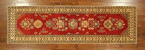Manhattan Rugs New Caucasian Super Kazak Tribal Hand Knotted Wool 3x10 Oriental Area Rug H5166