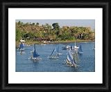 Outrigger fishing boats off the east coast of Bali - Framed 10x8 Print (25x20cm) by Robert Harding