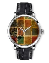 SPRAWL Aanalog Fashion Series Silver Ladies Watches of Genuine Black Leather Strap,Unique Wrist Watch for Women Girls Designed with Seal rings