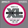 D'Addario ENR71-5 Half Round 5-String Bass Guitar Strings, Regular Light, 45-130, Long Scale
