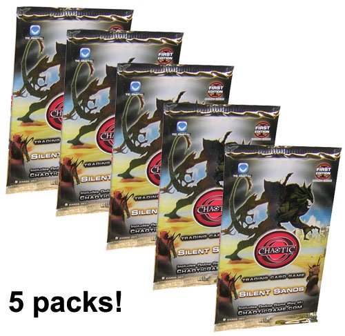 Chaotic Card Game Booster Box Silent Sands Packs - 5 PACK LOT