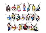 20 pcs Super Mario Brothers # 5 Zipper Pull Charms for Jacket Backpack Bag Pendant