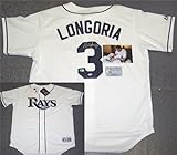 Evan Longoria Autographed/Hand Signed Tamp Bay Rays 2008 World Series Authentic White Jersey