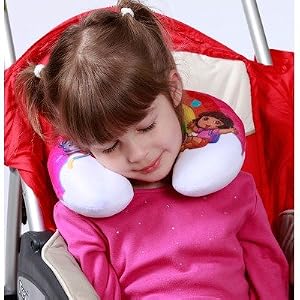 Dora the Explorer Travel Combo – Neck Pillow / Seat Strap Covers