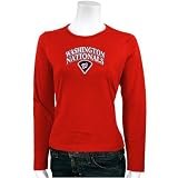 Washington Nationals Red Ladies Arch Logo Diamond Long Sleeve T-shirt
