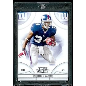 2008 Donruss Threads (Football) # 82 Derrick Ward RB - New York Giants - NFL Trading Card in Protective Display Case!