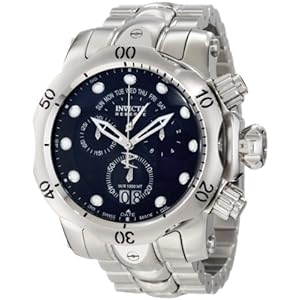 Invicta Men's 1539 Reserve Venom Chronograph Black Dial Stainless Steel Watch (Watch)