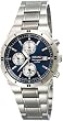 Seiko Men's SNA695 Alarm Chronograph Silver-Tone Watch