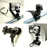 from ChargerCity-Camera-Accessory ChargerCity Strap on 360 Swivel Adjustment Compact Camera Tripod Mount for ATV Motorcycle Bicycle Bike Handle Bar with Tripod 1/4 20 Screw Thread (Compatible with any Shape Bar range from .75 to 1.50 inches)