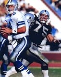 HOWIE LONG OAKLAND RAIDERS & TROY AIKMAN DALLAS COWBOYS 8X10 SPORTS ACTION PHOTO