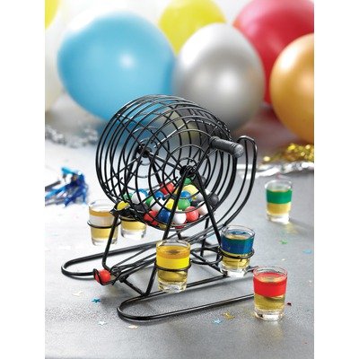 Crystal Clear Shot Glass Lottery Bingo Bar Game Set