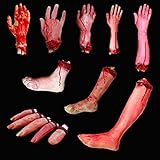 Set of 2pcs Halloween Bloody Fake Body Parts Decoration Props (Random Design)
