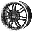 American Racing Haze AR363 Gloss Black Wheel with Machined Lip (17x7.5"/4x100mm)