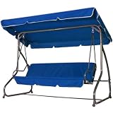 Balancelle de jardin Bleu - 4 places, 230cm x 120cm x 166cm DIVERSES COULEURS AU CHOIXpar Jago