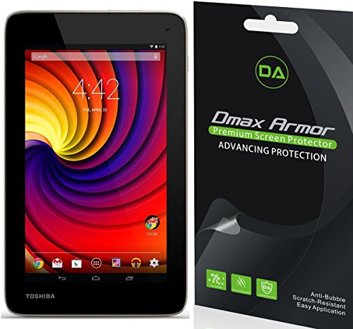 [3-Pack] Dmax Armor- Toshiba Excite Go Screen Protector Anti-Bubble High Definition Clear Shield - Lifetime Replacements Warranty- Retail Packaging