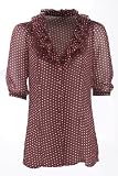 Metrostyle Polka Dot Blouse