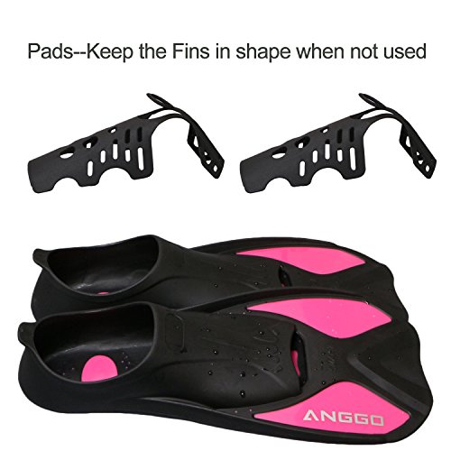 ANGGO Adult Dive Fin for Swim (Rose Red, Medium)
