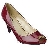 Mossimo� Darby Mid-Heel Peep-Toe Pumps - Red Patent