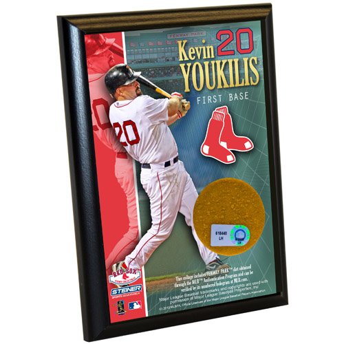 MLB Boston Red Sox Kevin Youkilis 4-by-6-Inch Dirt Plaque