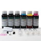 600 ml HP Printer 920 XL 564 XL Cartridge Ink Refill Kit Color- Black with 4 refill syringe