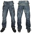 New Mens Blue Police 883 Designer Denim Jeans Size L32 W28