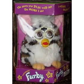 Furby Model 70-800 Leopard White with Brown + Black Spots Electronic Furbie by Furby