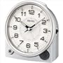 Seiko Bedside Alarm Clock Silver-Tone Metallic Case