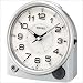Seiko Bedside Alarm Clock Silver-Tone Metallic Case