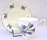 Fine English Bone China Cup and Saucer – Thistle Chintz – Made in England