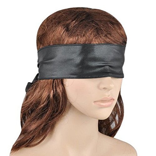 Gent House Fun Game Costume Wetlook Shiny Eye Mask Eye Blindfold Blinder Black