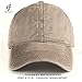 100% Cotton Baseball Cap - Unisex Plain Hat with Adjustable Velcro (Khaki)