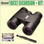 Bushnell 10X32 Excursion Waterproof / Fogproof Binoculars 241032 + Accessory Package - Bushnell ABUS10X32EK1
