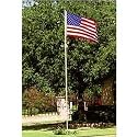 20' Aluminum Flag Pole with 3'X5' Nylon flag with sewn stripes & embroidered stars