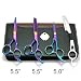 Harutake Professional Titanium Hair Scissors Shears Barber Thinning 5.0 5.5 Feather Razor Set + Hidden Tension Screw