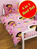 Dora the Explorer Play 4 in 1 Junior Bed Set (Duvet+Pillow+Covers)