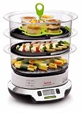 Tefal Vitacuisine compact steamer VS400315 10.3 litre food capacity metal finish