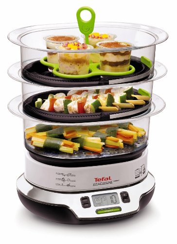 Tefal Vitacuisine Compact Steamer  VS400315   10.3 Litre  Metal Finish