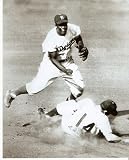 Jackie Robinson Double Play Brooklyn Dodgers 16x20 Photo