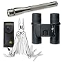 Outdoor Set 15, bestehend aus: Leatherman Wave inklusive Lederholster, Mag-LED Mini LED 2AA titan-grau inklusive Batterien; Trailite Optics Explorer 8x26 Fernglas