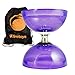 Cyclone Quartz Diabolo (Purp) - Triple Bearing Clutch Diablo - Juggle Dream Metal Hand Sticks & Firetoys Bag