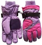 N'ice Caps Girls Thinsulate and Waterproof Colorblocked Reflector Glove