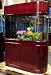 Aquavim Top of the Line Seamless U-shape Glass Room Divider Aquarium with Real Wood Cabinet Furniture