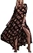 R.Vivimos® Women Cotton Flower Printing Long Sleeve Long Dresses