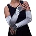 Dancing with the Moon Fingerless Satin Opera Length Gloves