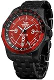 VOSTOK EUROPE (ボストーク ヨーロッパ) 腕時計 ROCKET-N1 レッド 革バンド 24262204097b [正規輸入品] メンズの画像