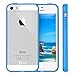 iPhone 5S Case, JETech® Apple iPhone 5/5S Case Bumper Shock-Absorption Bumper and Anti-Scratch Clear Back for iPhone 5/5S (Blue)