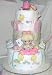 3 Tier Precious Moments Baby Diaper Cake - Girl