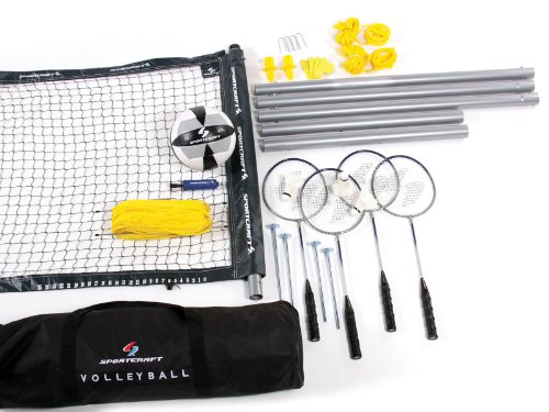 Sportcraft Platinum Badminton and Volleyball Set