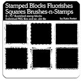 Photoshop Brushes - Stamped Blocks Flourishes No. 02 Squares