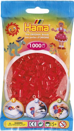 HAMA 207-13 - Perlen transparent rot, 1000 St&uuml;ck Preisvergleich